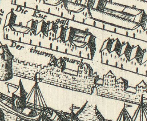 Datei:Mercatorplan-1571-Ausschnitt-WaschUndZollpforte.jpg