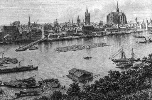 Datei:Rheinfloß vor Köln-1865.jpg